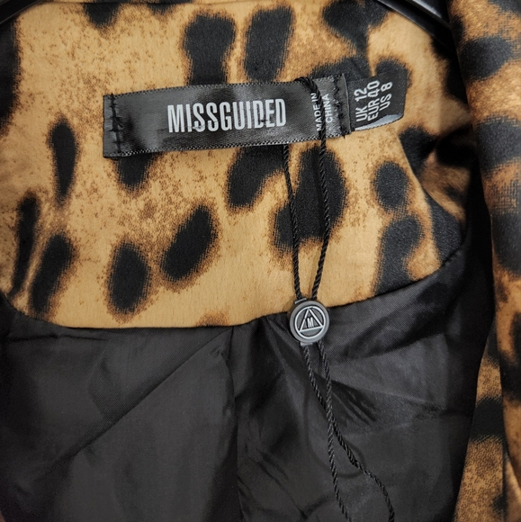 Missguided Animal Print Oversize Blazer - Picture 2 of 6
